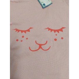 Unbranded Spring/Easter Pink Cloth Gift Bag W/Bunny Face & Gingham Ears W/Drawstring BNWT!