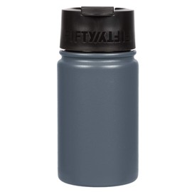 FIFTY/FIFTY 12oz, Double Wall Vacuum Insulated Café Water Bottle, Stainless Steel, Flip Cap w/ Wide Mouth, Slate Grey, 12oz/354ml