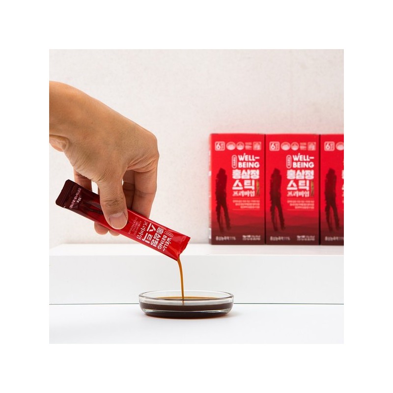 Haruwellbeing 하루웰빙 6년근 고려 홍삼정 진액 스틱 프리미엄 10g x