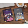 Mazeran Combination Lock Journal, PU Leather Hard Cover Space Astronaut
