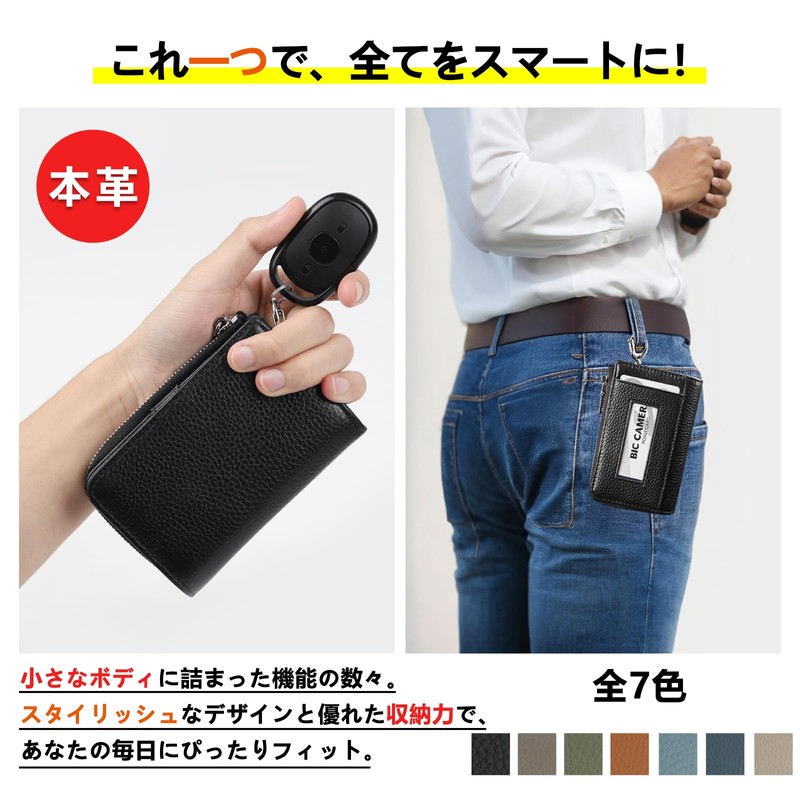 imeetu Key Case, Mini Wallet, Multi Case, Men's, Women's, Smart