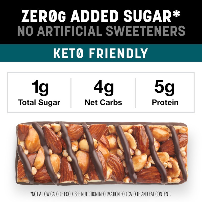 Kind Zero Added Sugar Healthy Snacks Bars, Dark Chocolate Nuts