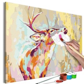 murando - Paint by Numbers Animals Deer 60 x 40 cm Painting Set with Wooden Frame on Canvas for Adults Children Painting Hand Painted Kit DIY Gift Decoration n-A-1137-d-a