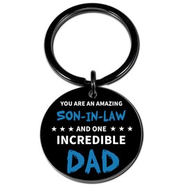 QUIHUD Son In Law Christmas Gifts Birthday Christmas Keychain Son In Law Gifts From Mother In Law
