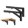 Black Folding Shelf Brackets Max. Load 220 lb, Heavy Duty