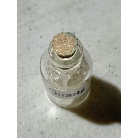  Crystal Clear Quartz Crystal Mini Gemstone Bottles, Many Different Crystals available! smb(Crystal Clear Quartz smb)