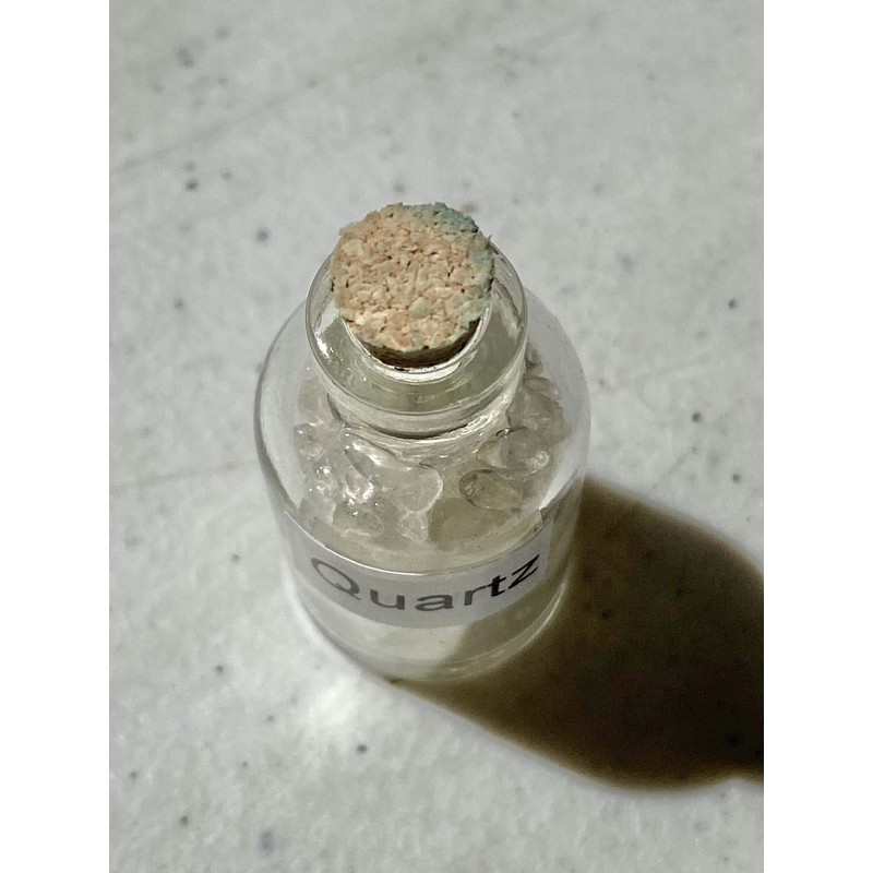 Crystal Clear Quartz Crystal Mini Gemstone Bottles, Many Different