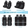 BDK PolyPro Car Seat Covers Full Set in Blue Gray