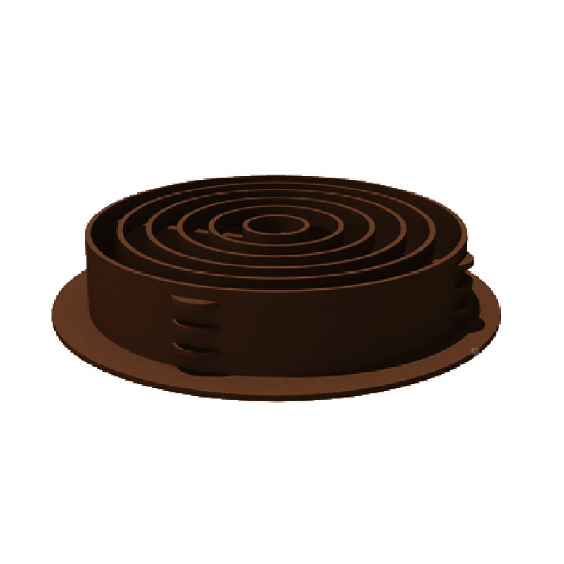10 x Brown Plastic 70mm Round Soffit Air Vents/Upvc Push