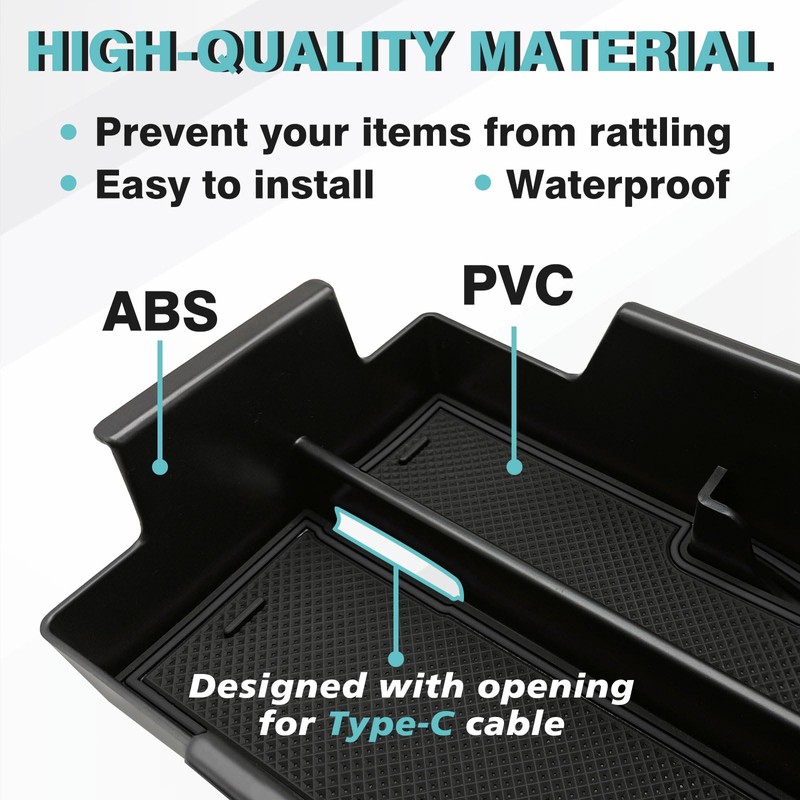 BestEvMod Center Console Organizer Tray Compatible with Chevy Blazer EV