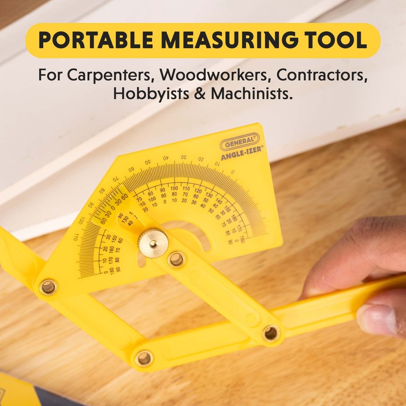 General Tools 29 Plastic Protractor and Angle Finder, Outside, Inside,