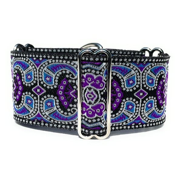 Martingale Greyhound/ Saluki/ Whippet Dog Collar 2'' Wide (11"-14") Matching