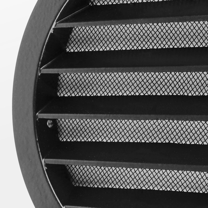 calimaero® WSGB 5" Inch Black Round Metal Air Vent Grill