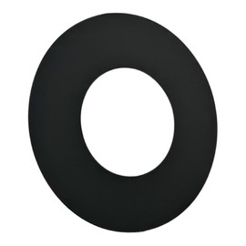 THE CAN CONVERTER 7’¾ INCH Flat Round, Steel, Ceiling Medallion, Goof Plate for Recessed Can Lighting, Cover Ring, Hanging Light Conversion, or Decorative Trim, Matte Black