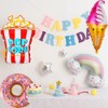 Kiwochy 8 PCS Ice Cream Doughnut Birthday Foil Balloons Set