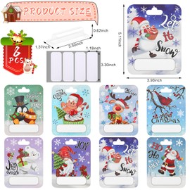 8 PCS Christmas Money Holders for Cash Xmas Cards Money Holder Ornaments with Covers for Christmas Decoration Crash Gift Christmas Tree Hanging Decoration