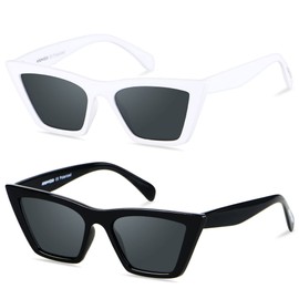 ANDWOOD Cat Eye Sunglasses for Women Cateye Frames Fashion Vintage Square Classic Retro Sun Glasses