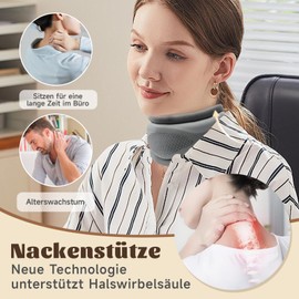 CFYYFC Neck Support Vitavix Snoring, Neck Support for Neck Pain and Support, Neck Support, Neck Stretcher for Sleep, Pain and Pressure for Women and Men (Grey)