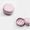 LaaSong Soap Holder Travel Case Portable Round Soap Dish with