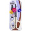 Plus Scissors SC-175SFN Fit Cut Curved Fluorine 3D Blade, White,