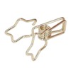100Pcs Star Binder Clips Hollow Out Cartoon Style Strong Clamping