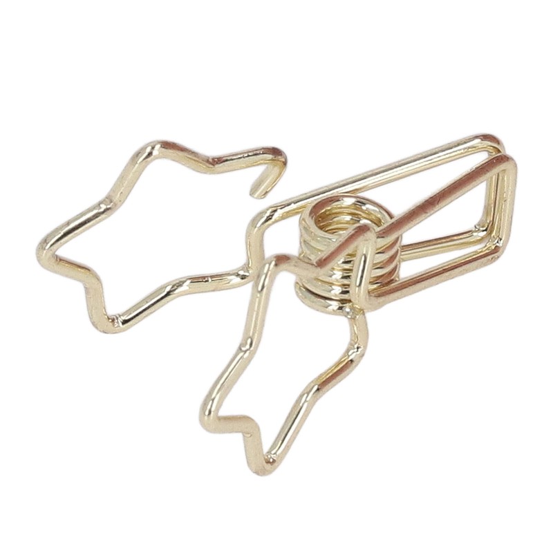 100Pcs Star Binder Clips Hollow Out Cartoon Style Strong Clamping