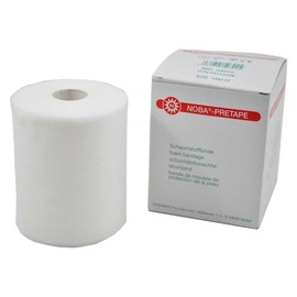 1 Roll of NOBA® Pretape, Foam Bandage, Fixation Bandage, Undertape, White, 10 cm x 27.5 m