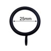 10 Pcs Durable Black Color Iron Metal Curtain Rings Shower