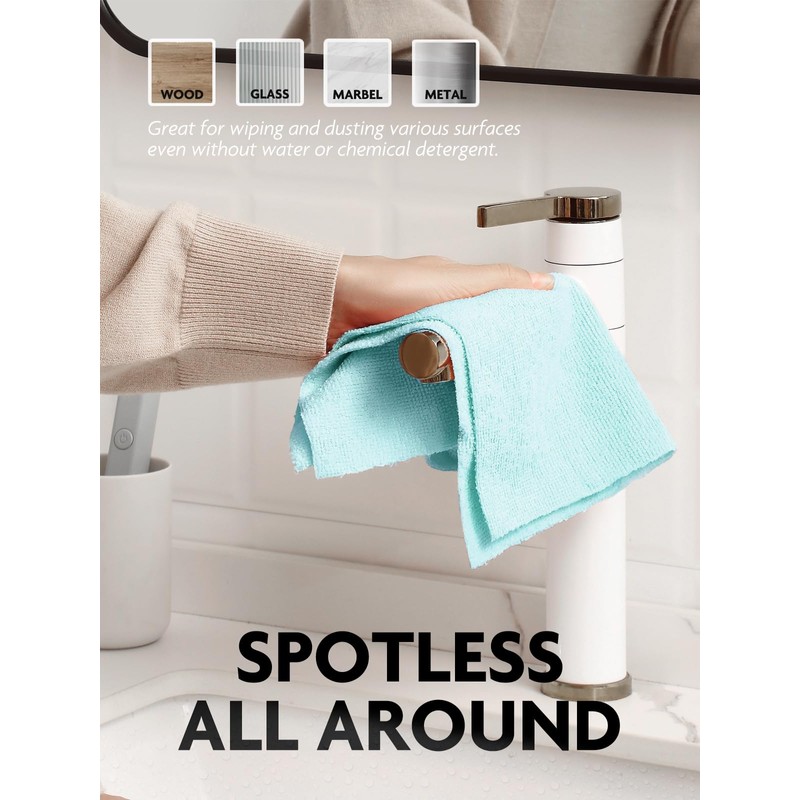 Fantasticlean Microfiber Cleaning Cloth Roll -75 Pack, Tear Away Microfiber