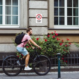 YIKIADA 10 MPH Speed Limit Sign 200 x 300 mm Aluminum Safety Metal Reflective Road Signals for Driveway Home Fence Wall Gate Outdoor 2 PCS