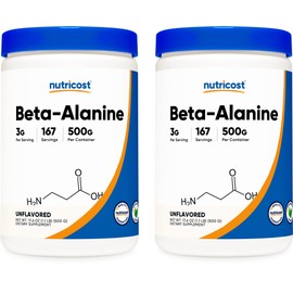 Nutricost Nutricost Beta Alanine 500 Gram Bottles (2 Pack for 1 KG) - Pure Beta Alanine