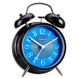rjuwurv 4" Loud Alarm Twin Bell Alarm Clock, Night Light, Desk Clock Table Alarm Clock Bedroom Alarm Clock(Midnight Blues)