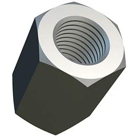M14 Hex Coupling Nuts (42 mm 22 mm) Long Rod Nut Internal Thread Alloy Steel Galvanised for DIN 6334 (Pack of 5) Length 42 mm