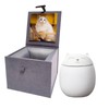 Mini Urns for Ashes, Handicrafted Matte Ceramic Cat Ashes Urns