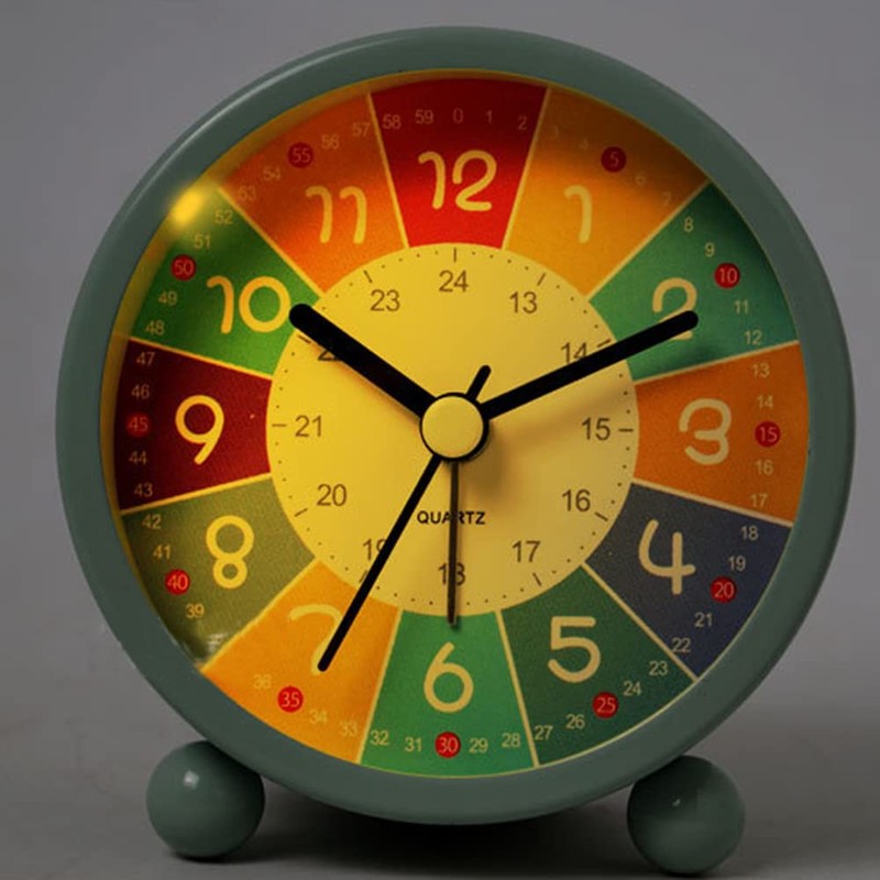 Hodeffior Rainbow Alarm Clock for Kids - Cartoon Luminous Silent