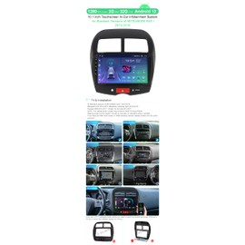 ASURE Android Car Stereo Radio for Mitsubishi Outlander Sport/RVR 2010-2018,10.1 inch 4Core 2G+32G Navigation GPS Unit Upgrade with Wireless Carplay,Android Auto,1280x800 Touchscreen Multimedia Player