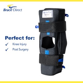 Brace Direct OrthoPro Wraparound Stabilizer Knee Brace L1832 - Adjustable ROM Support for Post-Injury and Surgery Recovery OCSI