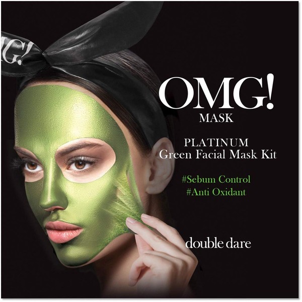OMG PLATINUM Collection Green Intensive 3-Stage Face Treatment and Beauty Use Against Blackheads, Blemished Skin and Clogged Pores Enriched with Algae, Apple and Lavender Extract