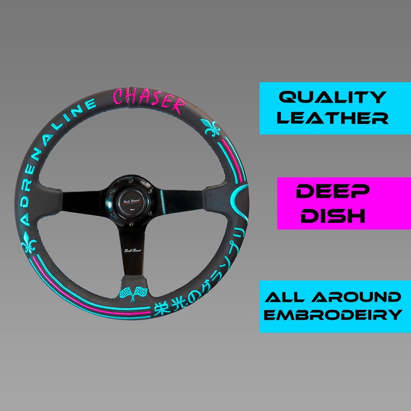 Performance Steering Wheel 350mm Deep Dish 6 Bolt For JDM