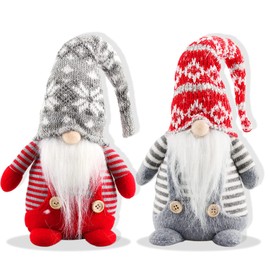 Christmas Decoration Gnome, Swedish Santa, 2 Pieces Christmas Decoration Gnome, Swedish Gnome, Faceless Doll, Swedish Santa Claus for Gifts, Family Decorations