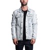 Victorious Men's Casual Distressed Denim Jean Jacket DK100 - Light