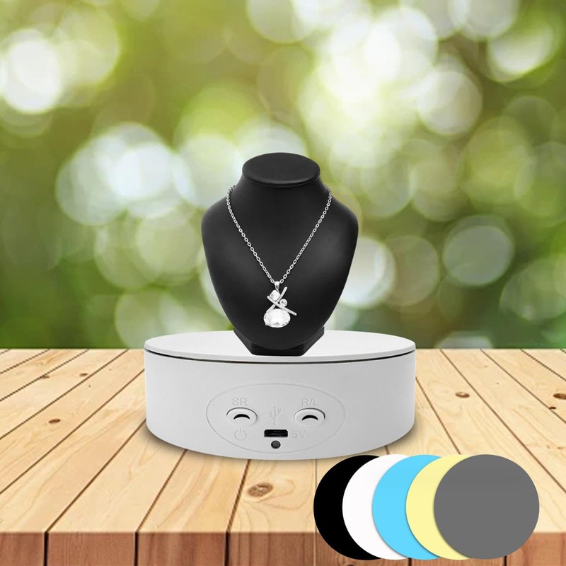 Harilla Rotating Display Stand, Rotating Turntable, Automatic 360 Degree Electric