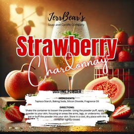 JerrBear’s Custom Body Dusting Powder - Scented - Gentle - Fine Powder Talc-Free Fragrance Moisture Cosmetic Skin Care:_Strawberry Champagne