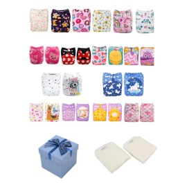 20 Pañales Ecológicos Alvababy Estampados Con Absorbente                                                                                              