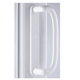 Mila Inline Patio Door Handle Pair 109mm Screw Fix White Blank