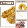 sourcing map Metallic Cord,1mm/120m Gold Elastic Strings Metallic Stretch Thread