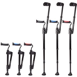 ファミカ（Famica) コンパクトクラッチ [オープンカフ] 折りたたみ 松葉杖 ロフストランドクラッチ (グレー)