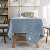 JSFLY Waterproof Cotton Linen Tablecloths Rectangle Dining Table Cloth, Wipe