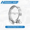 sourcing map 3.25" Quick Release V Band Clamp 304 Stainless