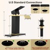 Bathroom Sink Faucet, Black and Gold Color, Waterfall Style, SUS304